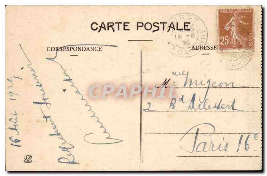 Hautes-Pyrénées — Der Gave de Pau und der Visco in Argelès — Phototype Labouché Frères, Toulouse, n°163 — Rückseite