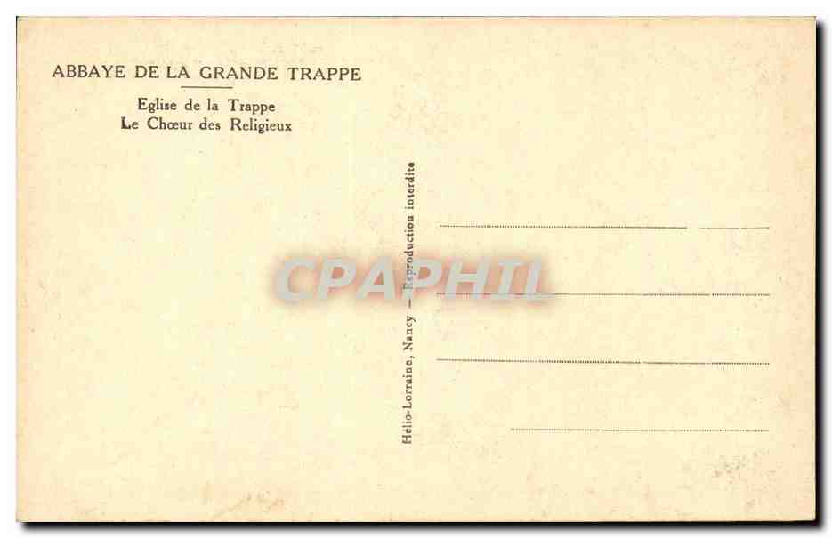 Abbaye de la Grande Trappe — Église de la Trappe, Le Chœur des Religieux — Reverso