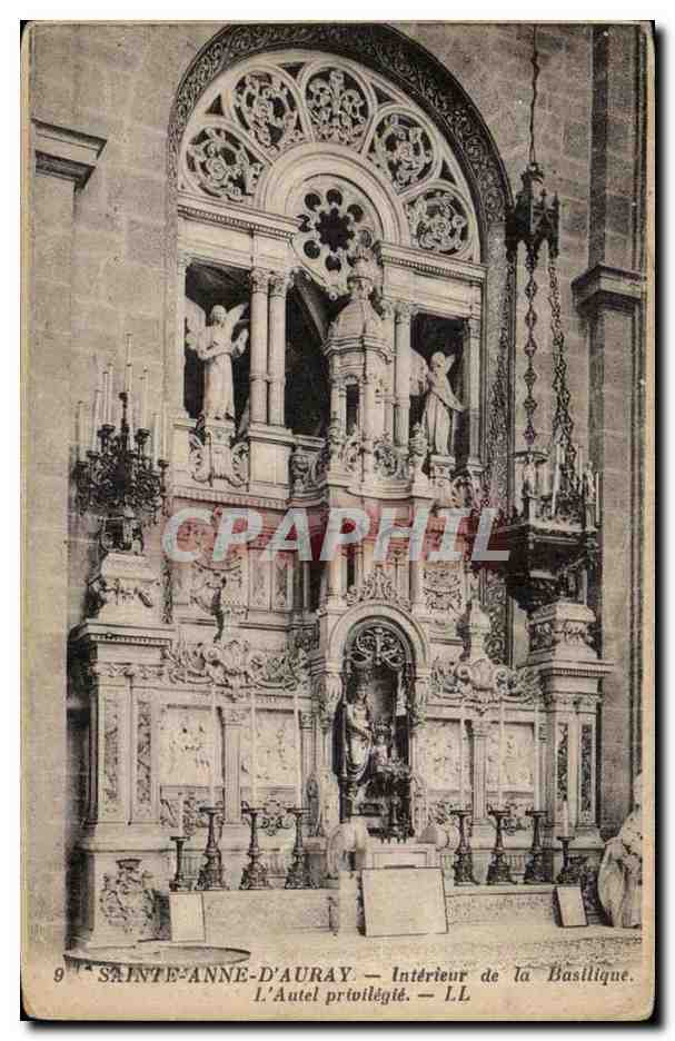 Sainte-Anne-d'Auray — Intérieur de la Basilique. L'Autel privilégié. — LL
