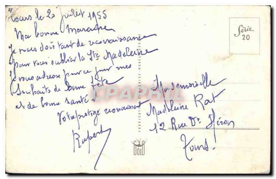 CPA Fantaisie Bonne fete (fleurs) — Rückseite