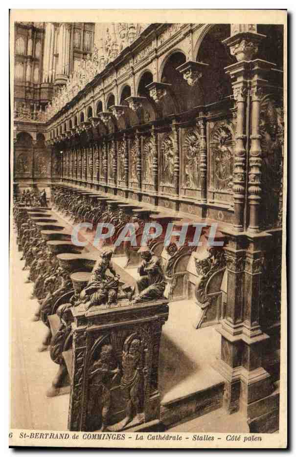Saint Bertrand de Comminges CPA La cathedrale Stalles Cote paien