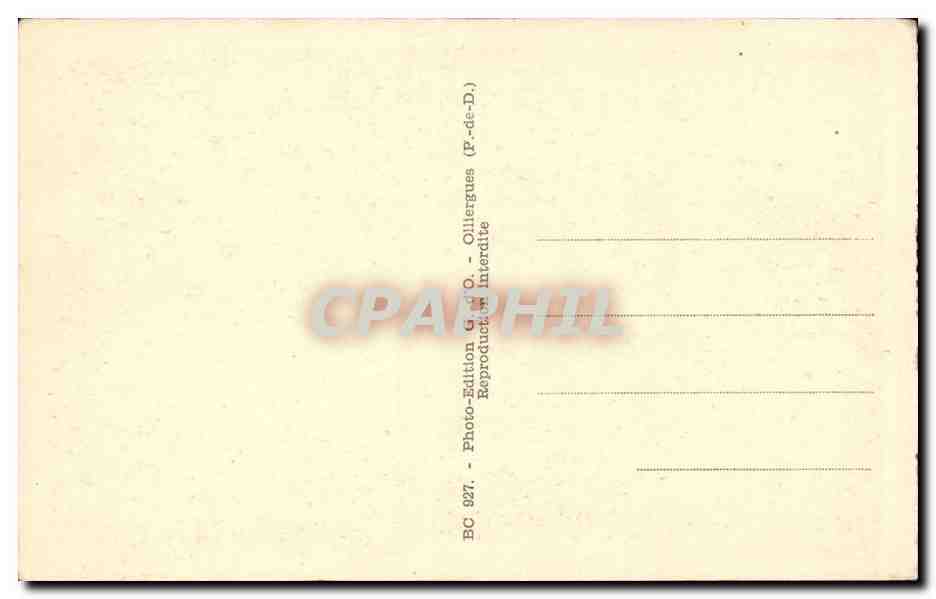 Le Mont Dore CPA Etablissement thermal Hall de la Source CEsar — Verso