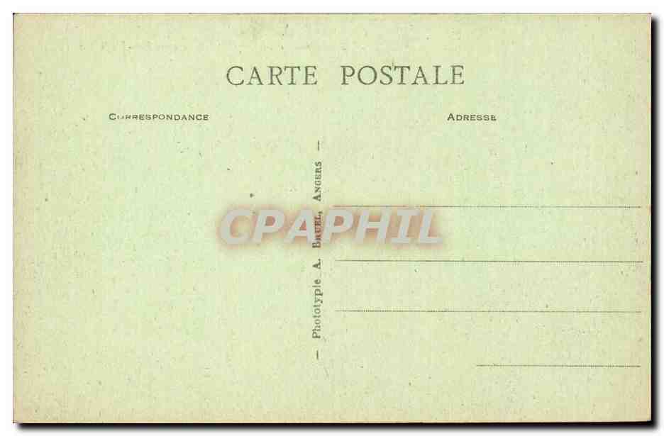 Angers CPA L'entree du chateau et le pont levis — Rückseite