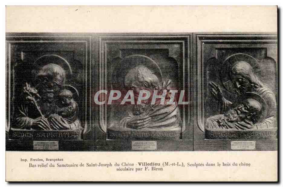 CPA Bas relief du sanctuaire de Saint Joseph du Chene Villedieu 