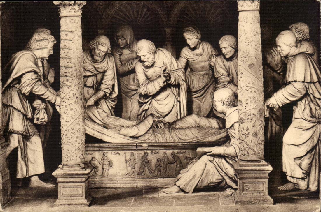 Les Saints de Solesmes CPA Les temoins de l'ensevelissement
