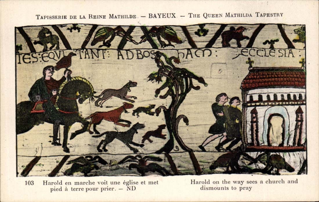 Tapisserie der Königin Mathilda — Bayeux — Die Tapisserie der Königin Mathilda — Szene von Harold auf Pferd