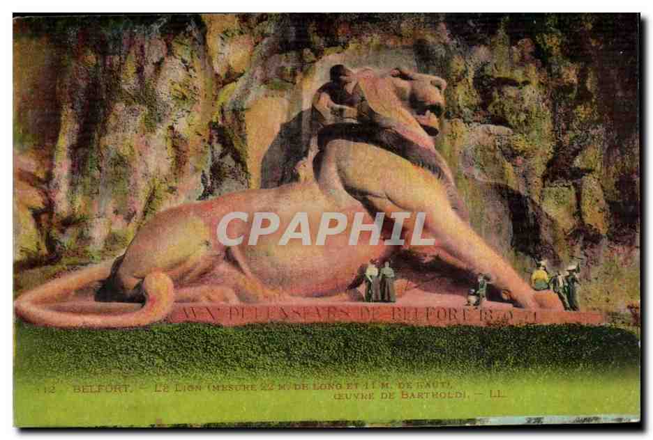 Belfort - Le Lion - Oeuvre de Bartholdi - CPA 