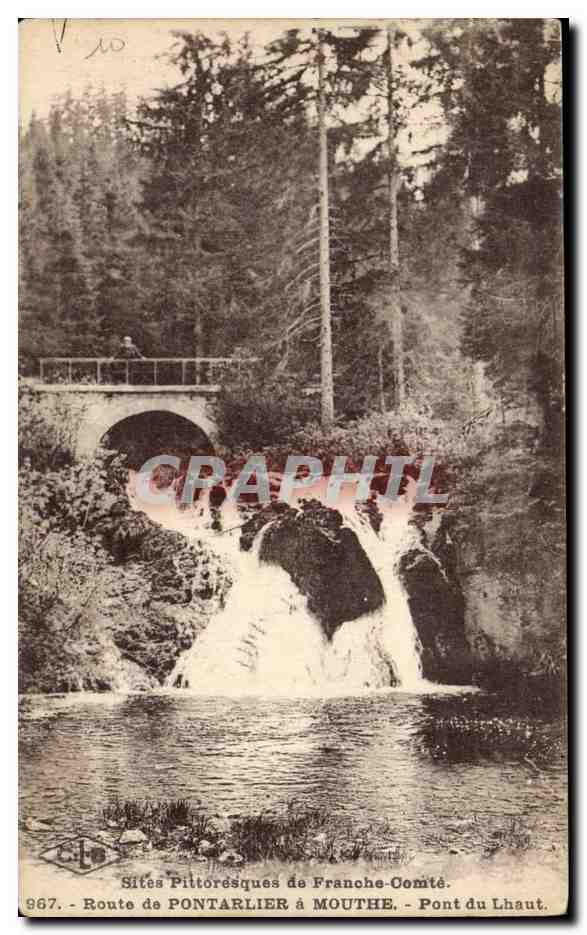 Route de Pontarlier a Moute Pont du Lhaut - CPA 