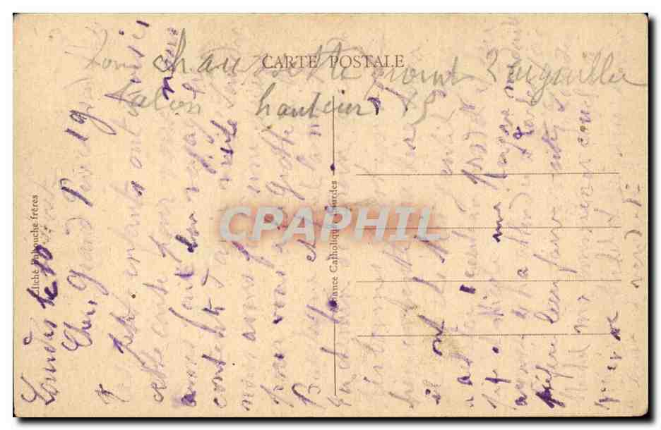 Lourdes - Portez lui mes Prieres mes voeux mes Souhaits - oiseau - bird - CPA  — Verso