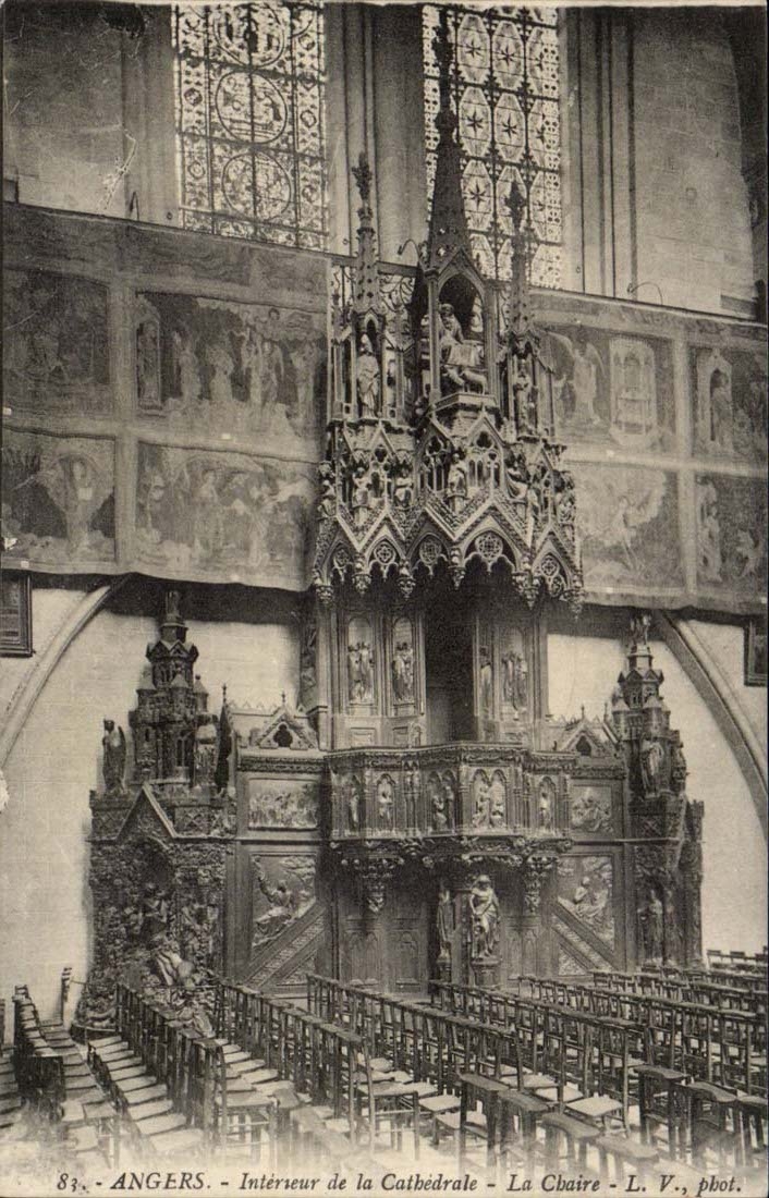 Angers - Interieur de la C - La Chaire athrdrale - CPA 