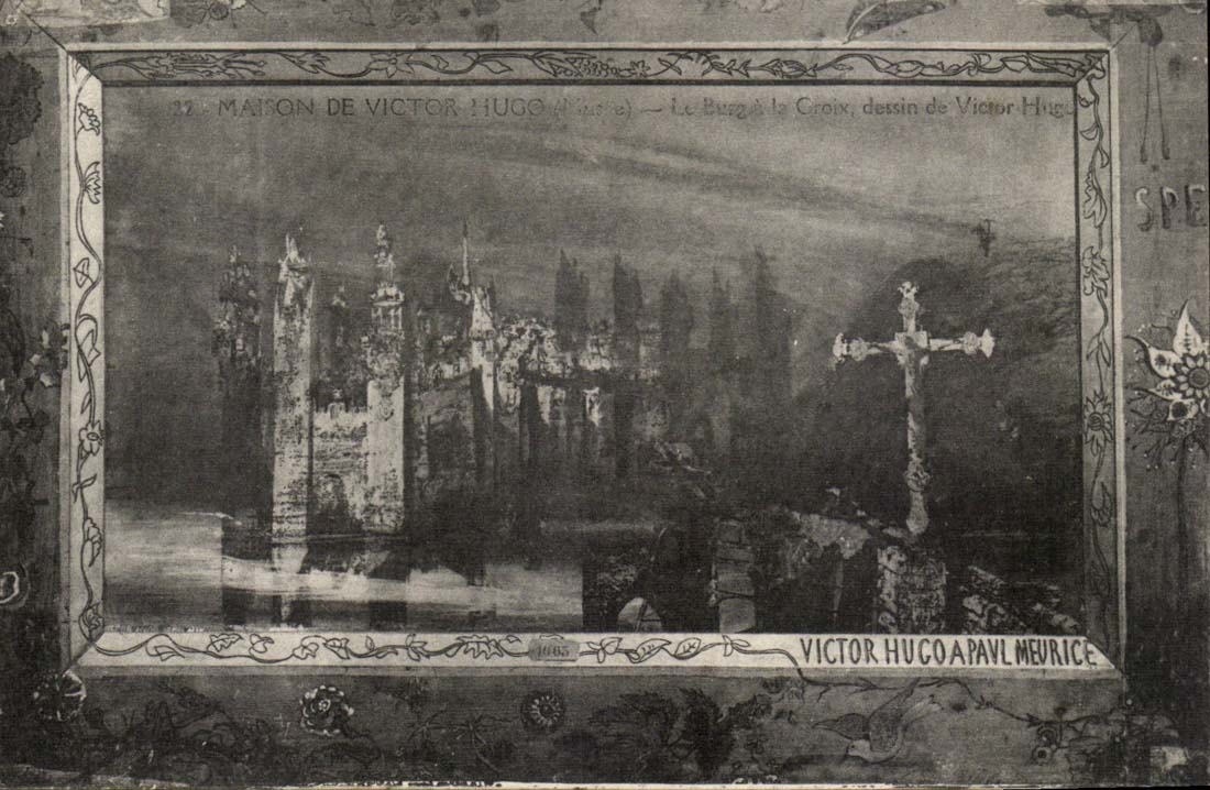 Maison de Victor Hugo Le Croix dessin de Victor Hugo - CPA 