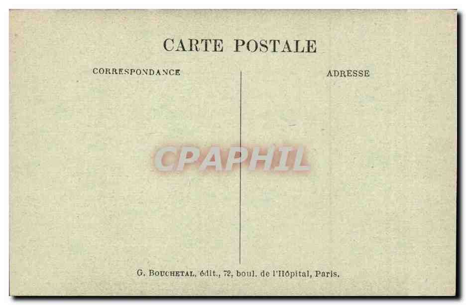 Paris 4 - La Maison de Victor Hugo Place des Vosges Le Burg dans l4orage dessin de Victor Hugo CPA  — Verso