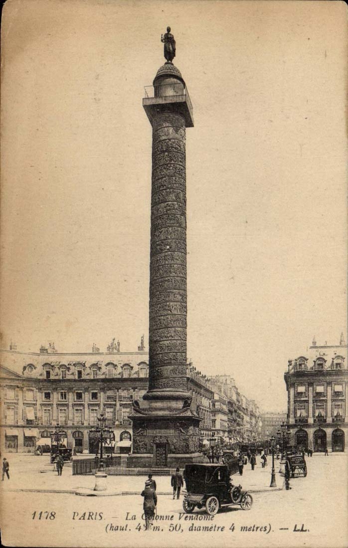 Paris 1 - Place Vendome automobile - CPA 