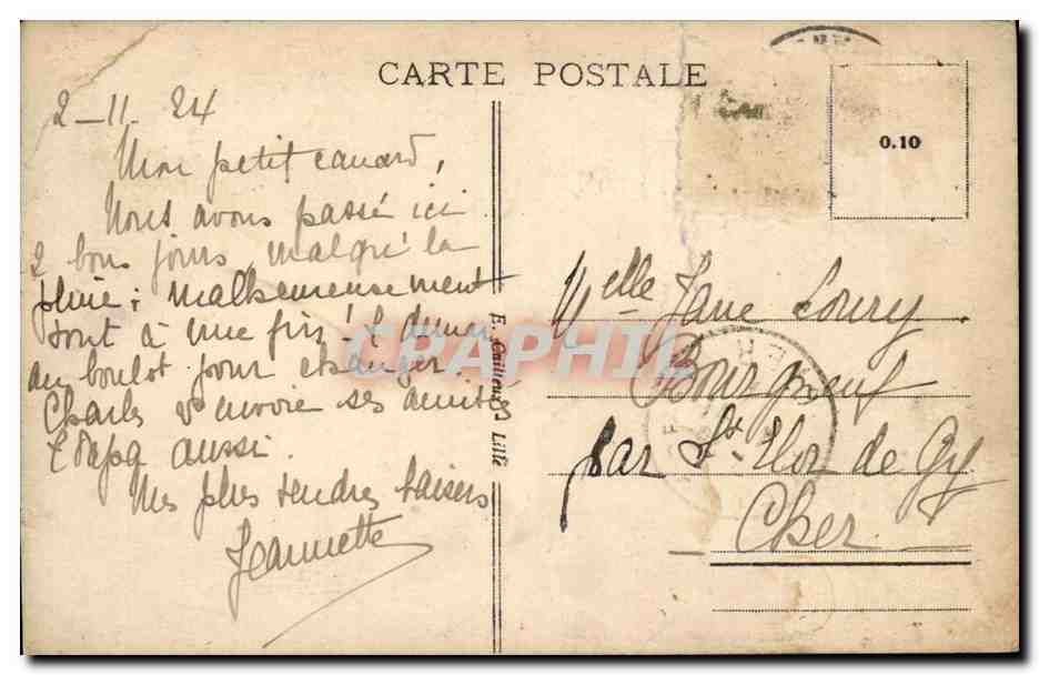 Valenciennes - Le Jardin Public et la Clinique Jeanne-de-Flandre - E. C. — Verso