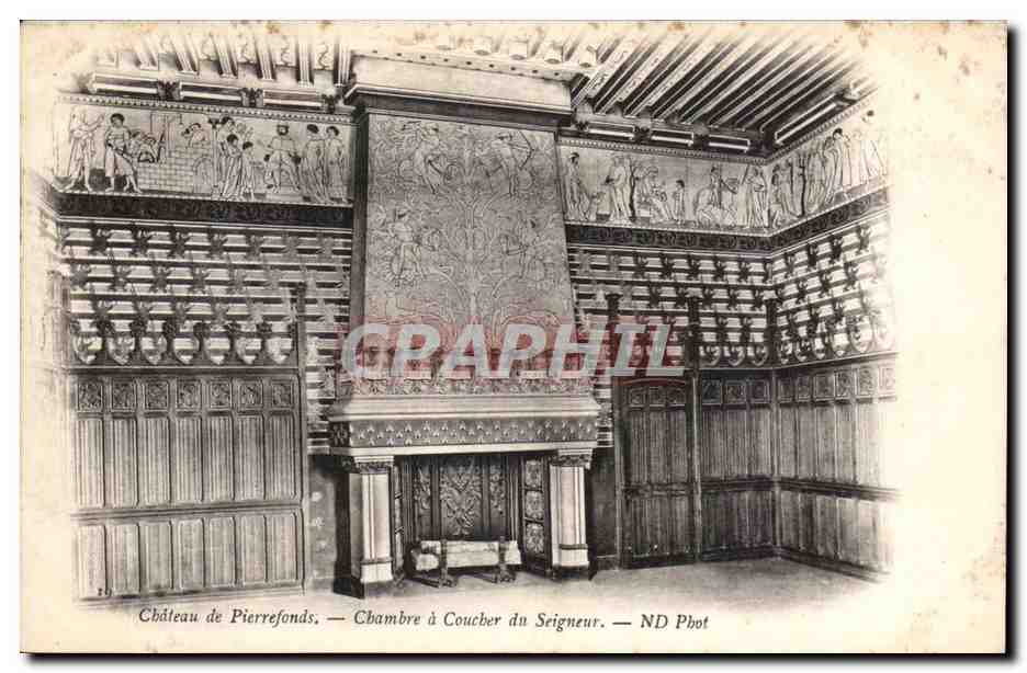 Pierrefonds - Le Chateau - Chambre a Coucher de Seigneur - CPA 