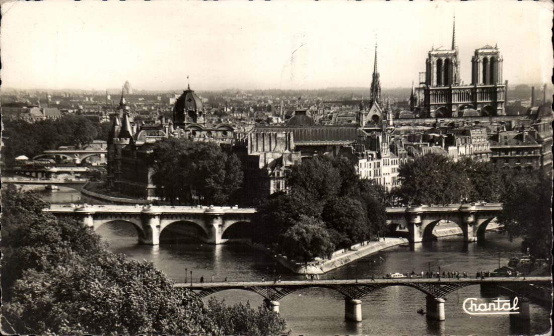 Paris - La Pointe de la Cite et les Ponts - CPA 