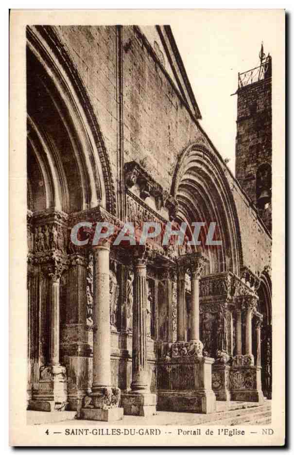 Saint gilles CPA Portail de l'eglise 