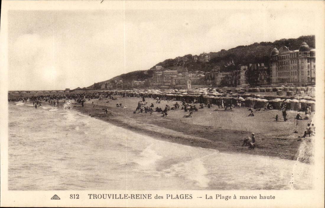 TROUVILLE-REINE des PLAGES — La Plage à marée haute — Éditeur : CPAPHIL