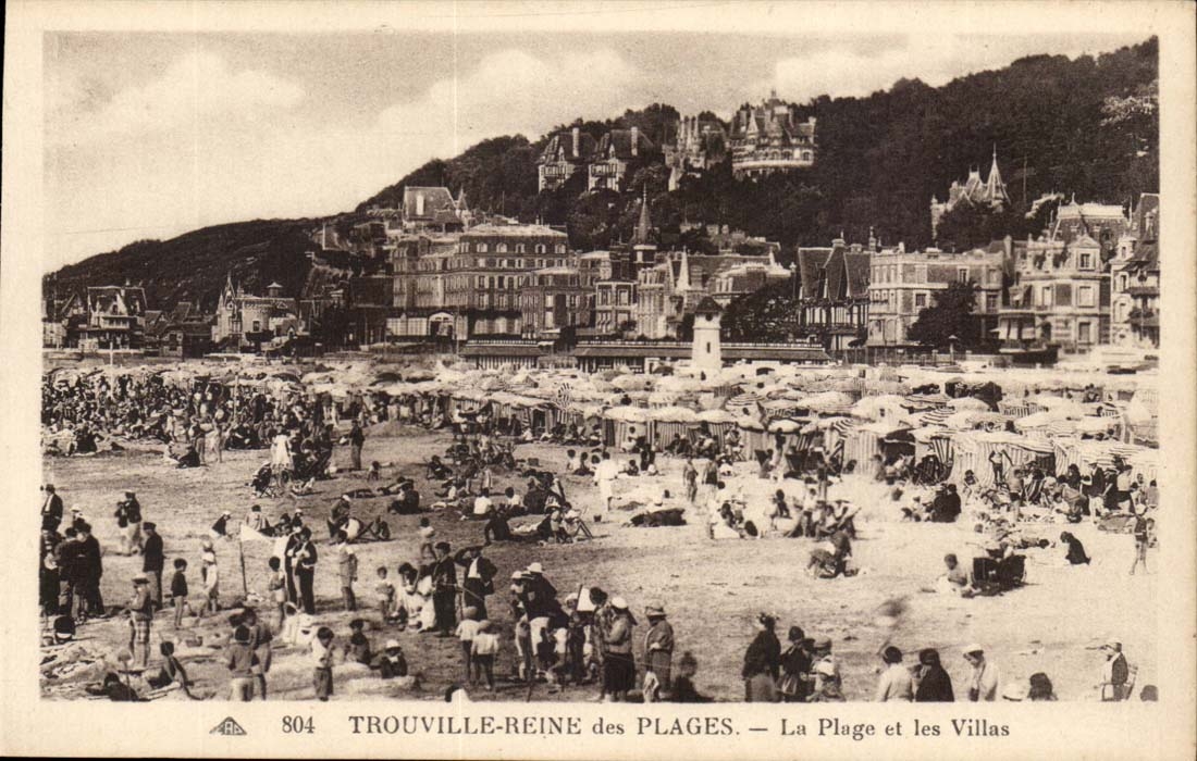TROUVILLE-REINE des PLAGES — La Plage et les Villas — C° des Arts Photomécaniques, Strasbourg, n° 804