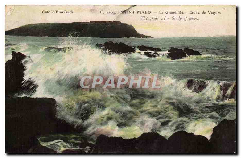 Saint-Malo — Le Grand Bé — Étude de Vagues — C. 1504