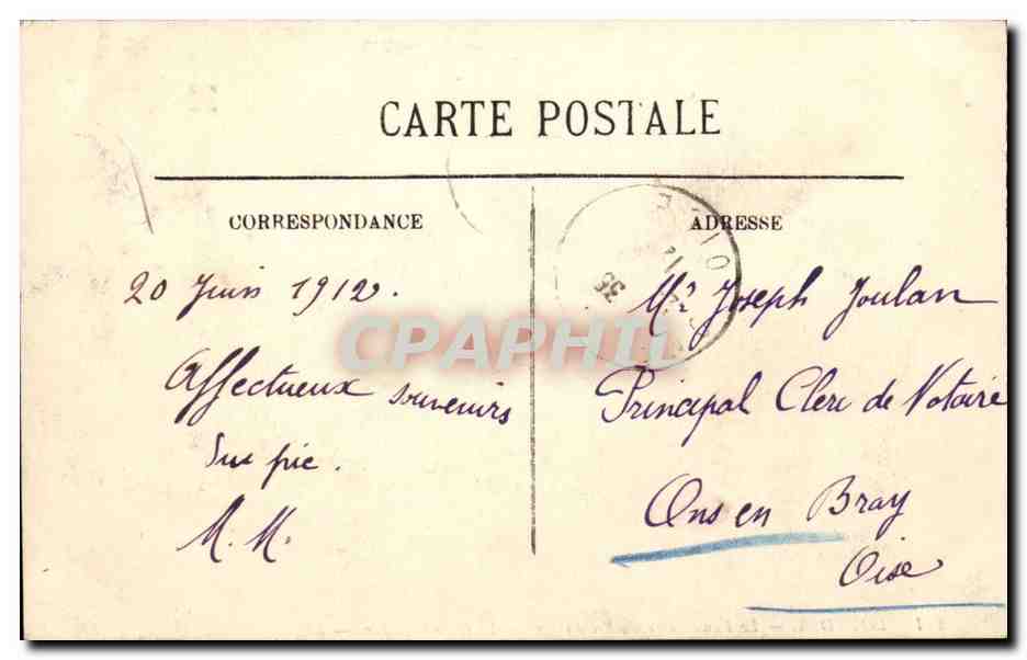 Lourdes CPA Le funiculaire du pic du Jer Le grand viaduc — Verso