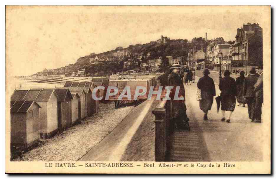 CPA Le Havre Sainte Adresse Boul Albert 1er et el CAp de la Heve