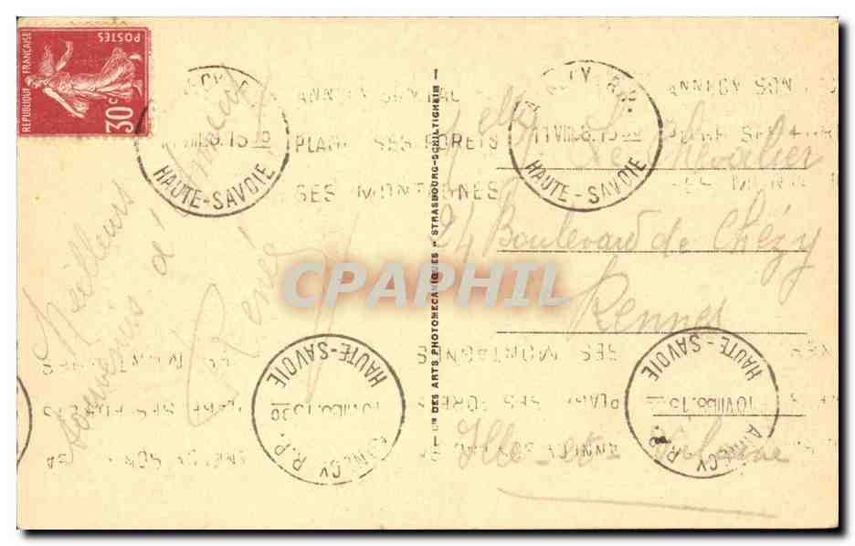 CPA Annecy Les vieilles prisons — Verso