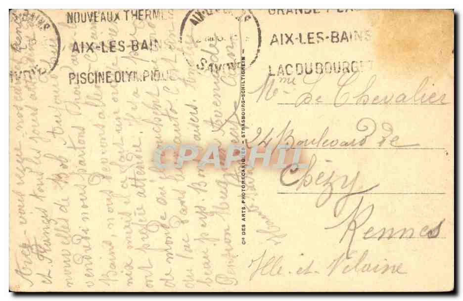 CPA Annecy Lac Veryier Chavoires Vue generale — Verso