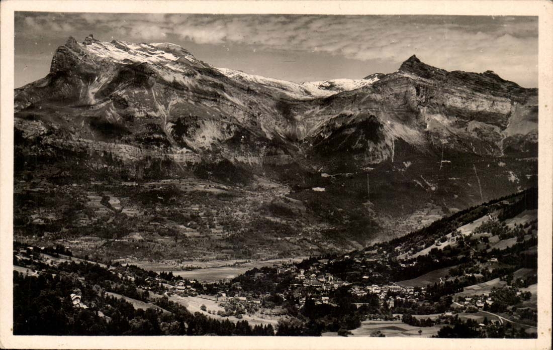 Aiguilles de Warrens, Vallei van de Arve — Uitzicht op St-Nicolas-de-Verce — Uitgave La Chaine, Lyon, n°27536