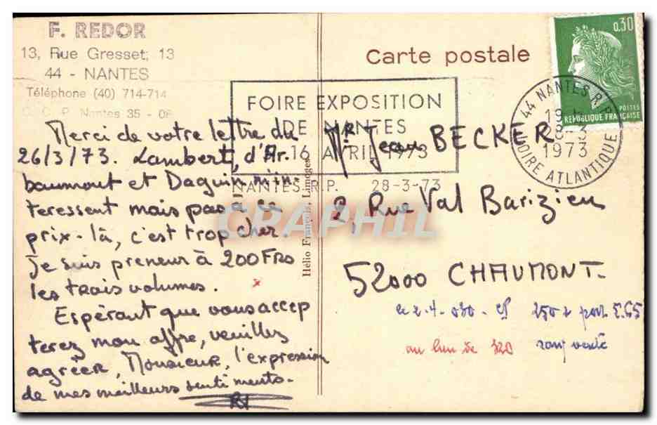 CPA Colonne stalagmitique rompue par secousse sismique (pres la chapelle des mammouths) — Rückseite