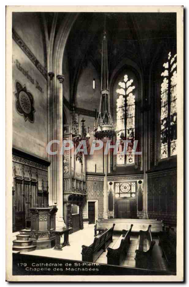 CPSM Suisse Cathedrale de St Pierre Chapelle des machabees