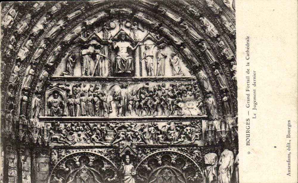 CPA Bourges Grand portail de la cathedrale Le jugement dernier