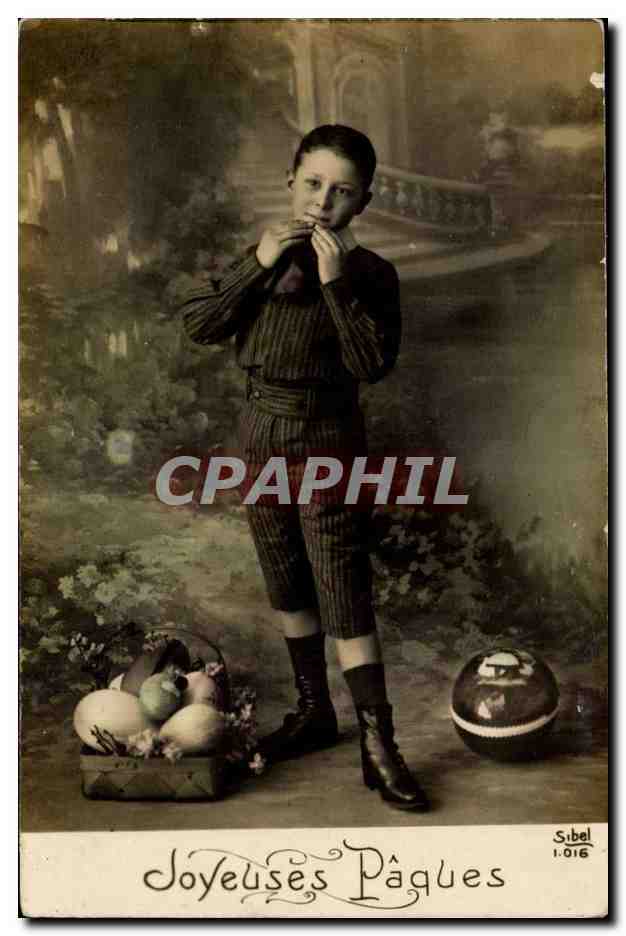 CPA Fantaisie Enfant Joyeuses Paques Easter