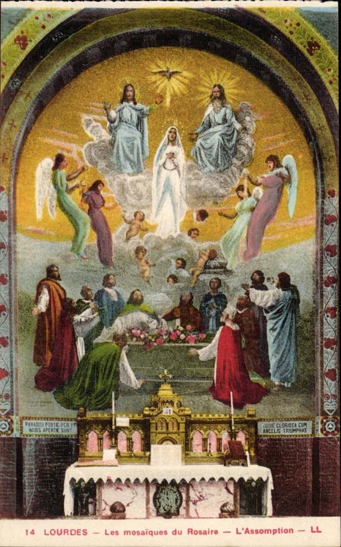 Lourdes CPA Les mosaiques du Rosaire L'assomption