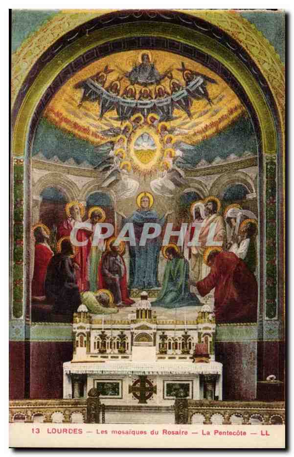 Lourdes CPA Les mosaiques du Rosaire La Pentecote
