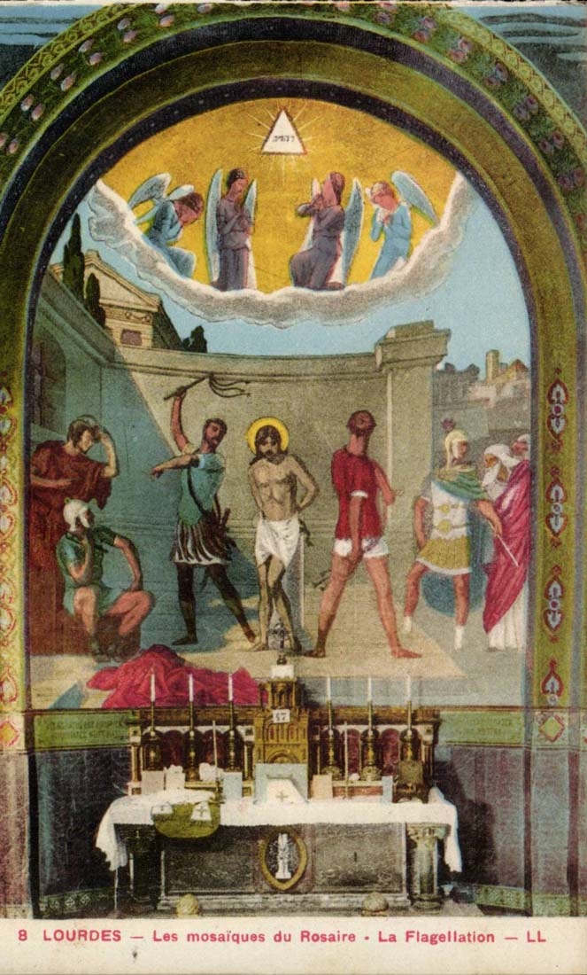 Lourdes CPA Les mosaiques du Rosaire La flagellation