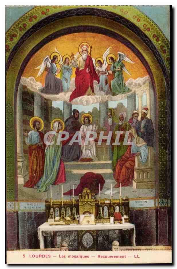 Lourdes CPA Les mosaiques du Rosaire Recouvrement