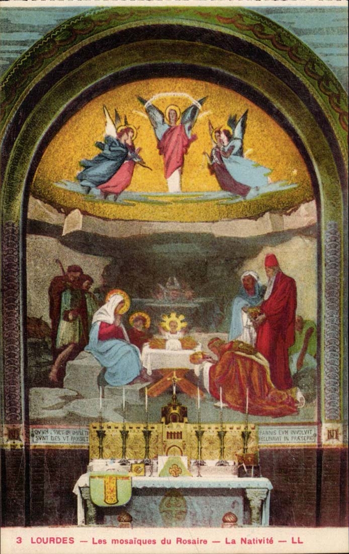 Lourdes CPA Les mosaiques du Rosaire La Nativite