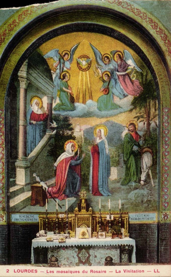 Lourdes CPA Les mosaiques du Rosaire La Visitation