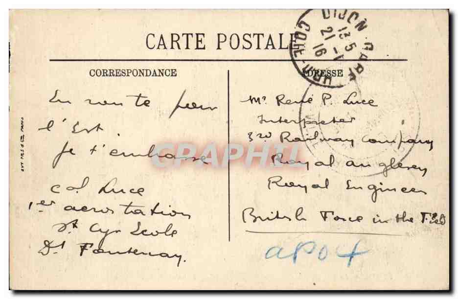 Dijon CPA Le Jacquemart de Notre DAme et l'abside — Rückseite