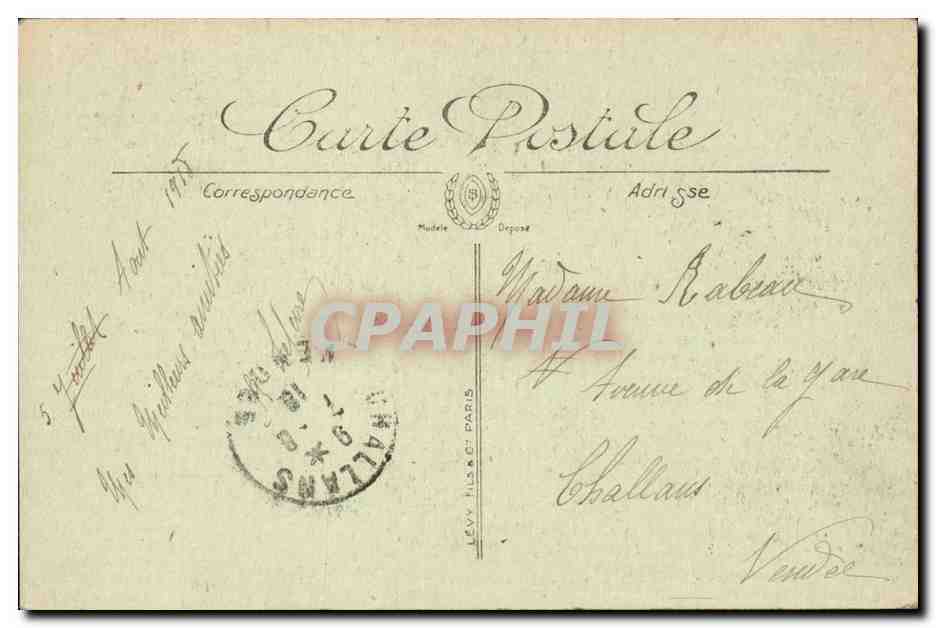 Paris CPA Le pont d'Iena et le Trocadero — Rückseite