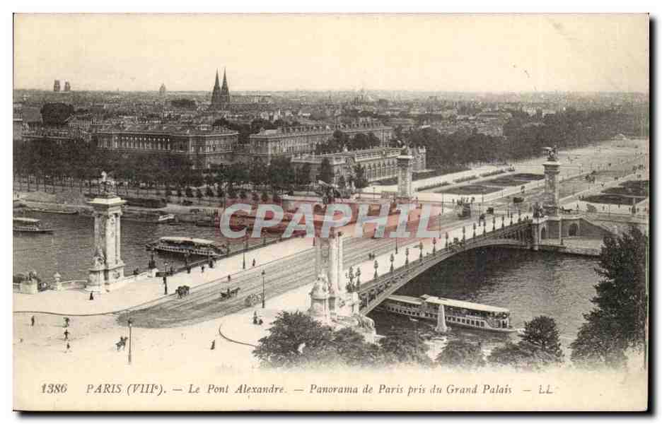 Paris CPA Le pont Alexandre Panorama de Paris pris du Grand Palais