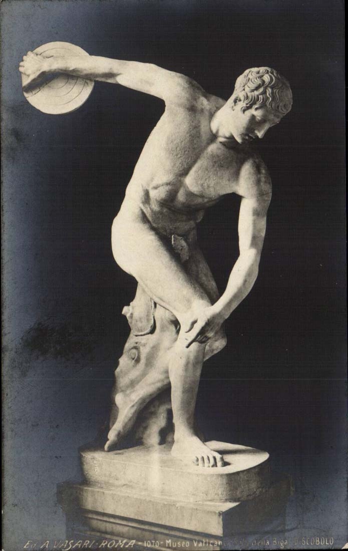 Discobole — Statue du disque — Éd. A. Vasari, Roma - 1070