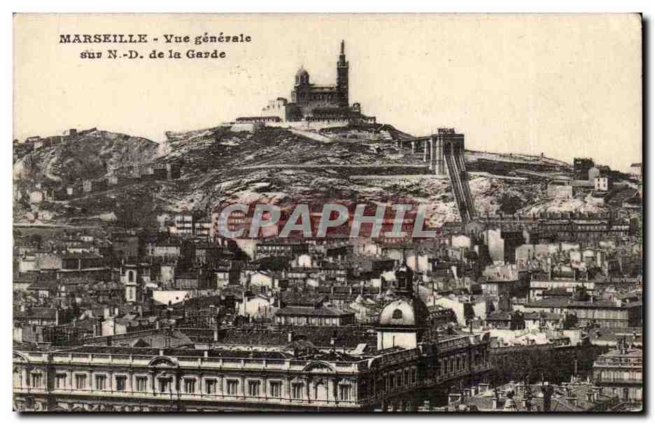 Marseile - Vue Generale sur Notre Dame de la Garde - CPA 
