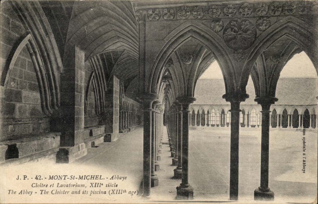 Le Mont Saint Michel - Cloitre et Lavatorium XIII siecle - CPA 
