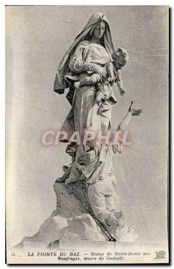 La Pointe du Raz — Statue de Notre-Dame des Naufragés, œuvre de Godeski