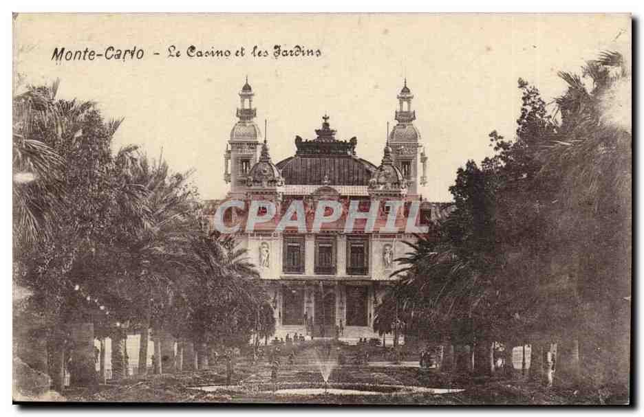 Monaco - Monte Carlo - Le Casino et les Jardins - CPA 