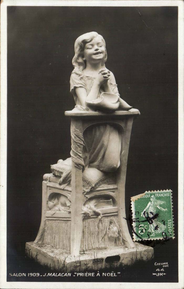 Fantaisie - Enfant- Salon 1909 Priere a Noel - CPA 