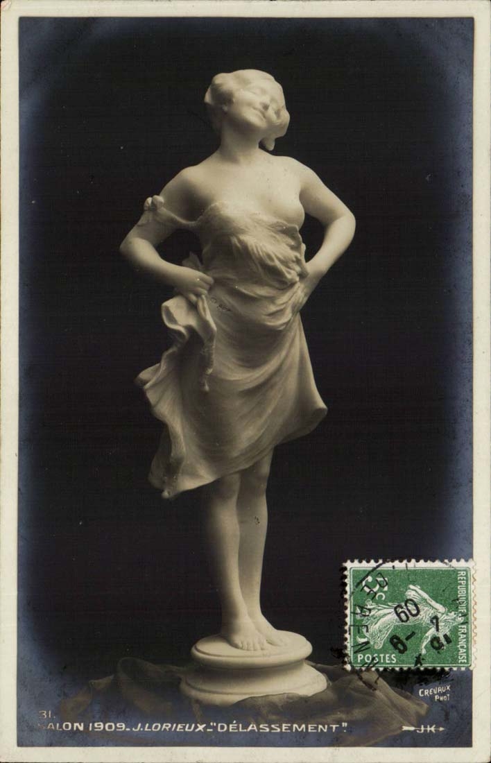 Fantaisie - Femme - Salon 1909 - J Lorieux Delassement - CPA 
