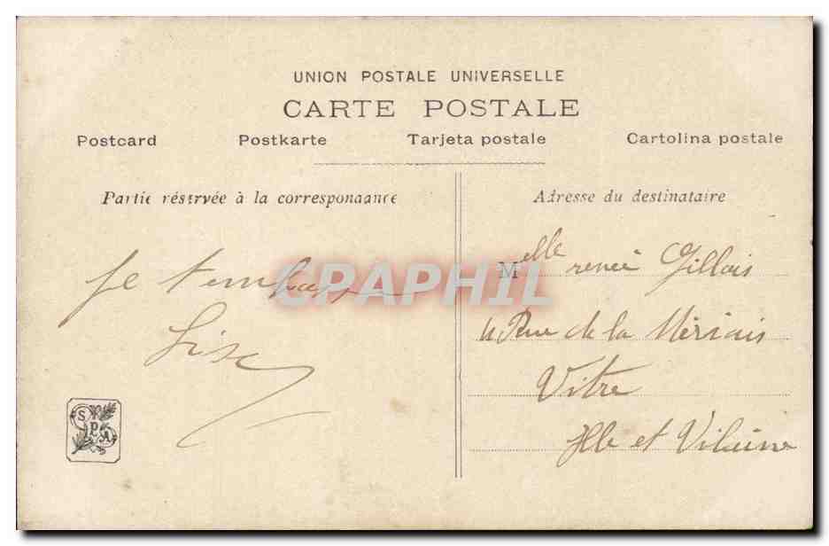 Fantaisie - Femme - Salon 1909 - J Lorieux Delassement - CPA  — Verso